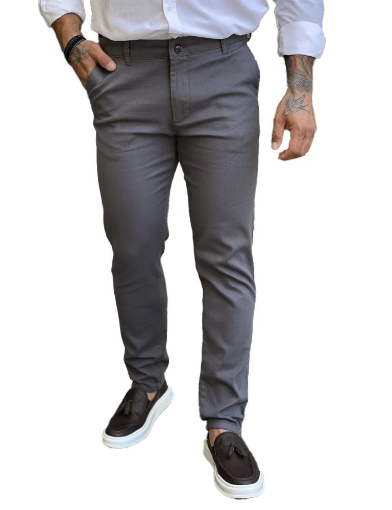 Ben Tailor ανδρικό ανθρακί υφασμάτινο Chinos παντελόνι 0178G φωτογραφία